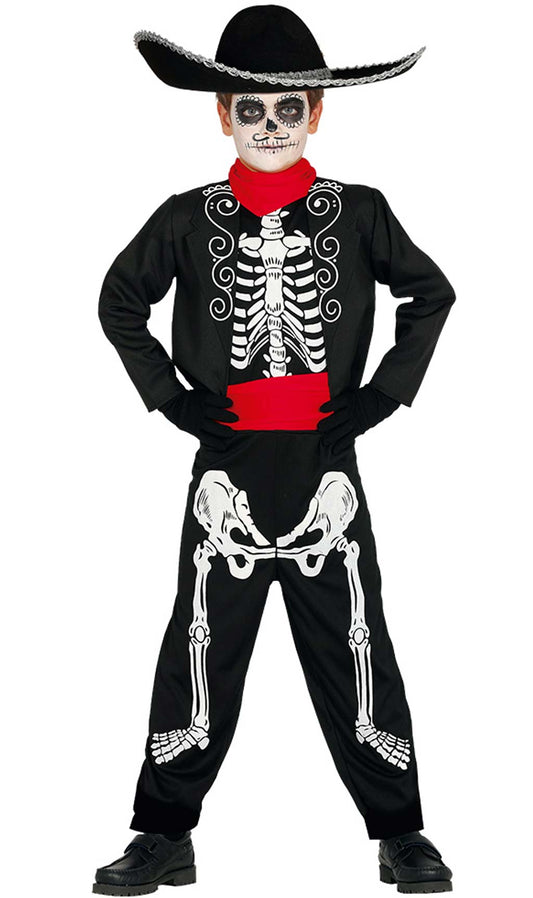 Disfraz de Esqueleto Mejicano para niño I Don Disfraz