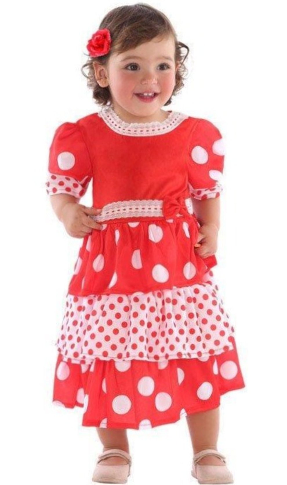 Disfraz de Flamenca Rojo para bebé I Don Disfraz