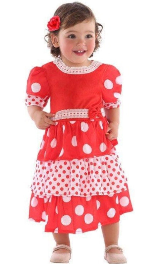 Disfraz de Flamenca Rojo para bebé I Don Disfraz