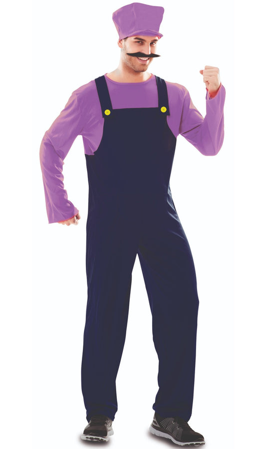 Disfraz de Fontanero Waluigi para adulto I Don Disfraz