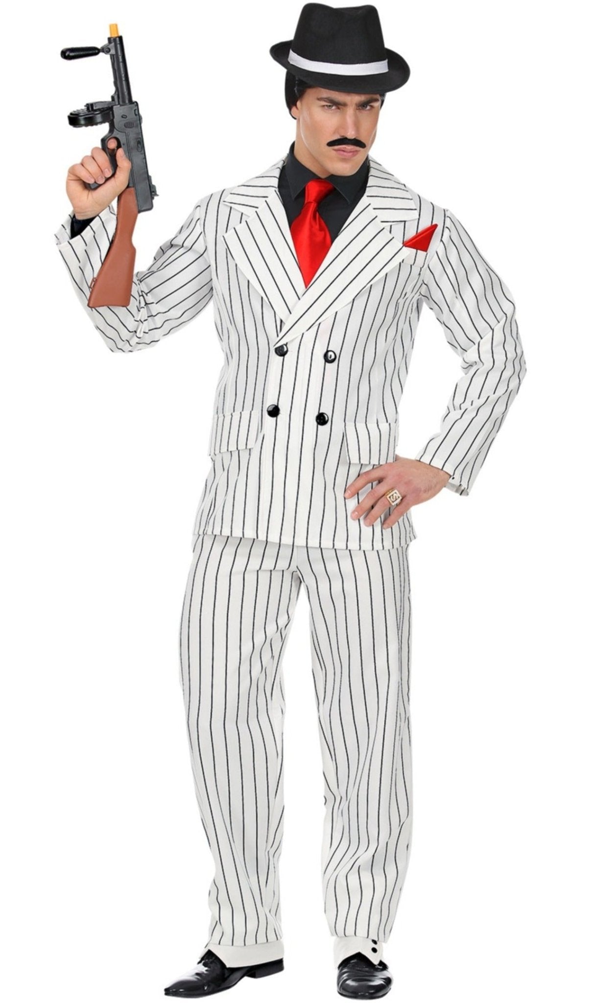 Disfraz XL de Gangster Blanco para hombre