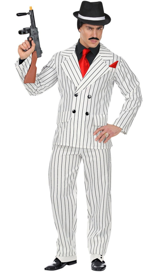 Disfraz XL de Gangster Blanco para hombre