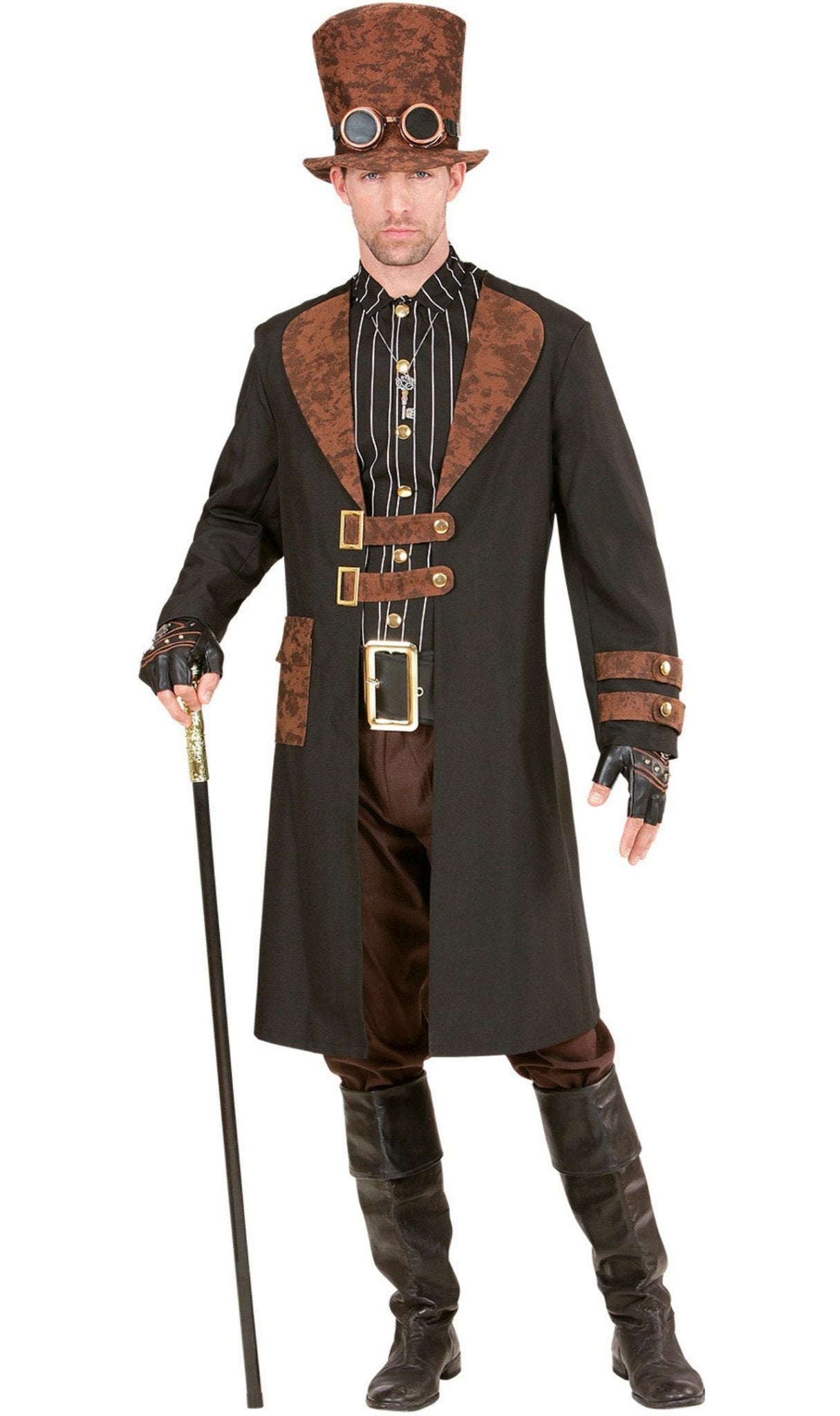 Disfraz de Gentleman Steampunk Abrigo para adulto