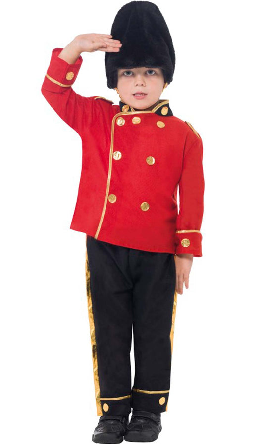Disfraz de Guardia Buckingham Rojo para niño I Don Disfraz