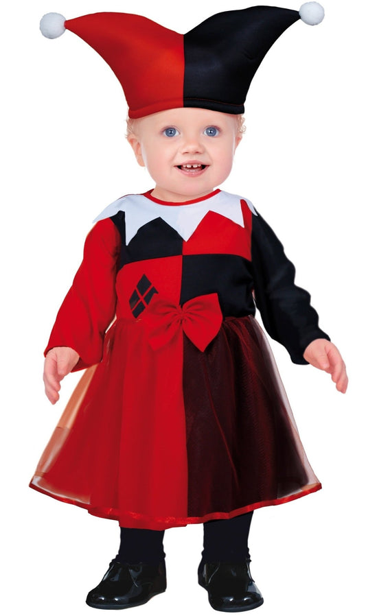 Disfraz Arlequina Roja Infantil 