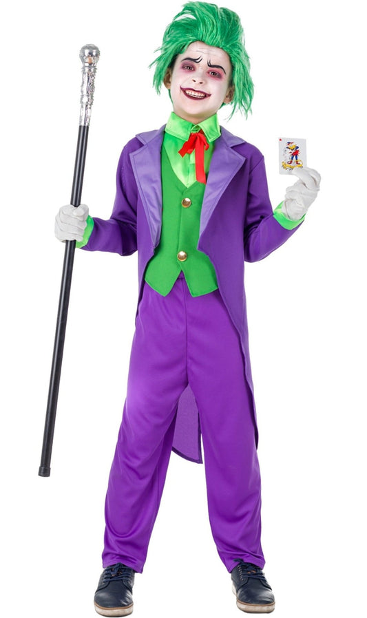 Disfraz de Joker morado para bebé.