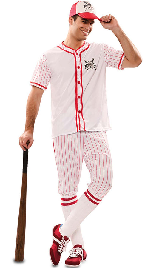 Disfraz de Jugador de Béisbol Rayas para hombre I Don Disfraz