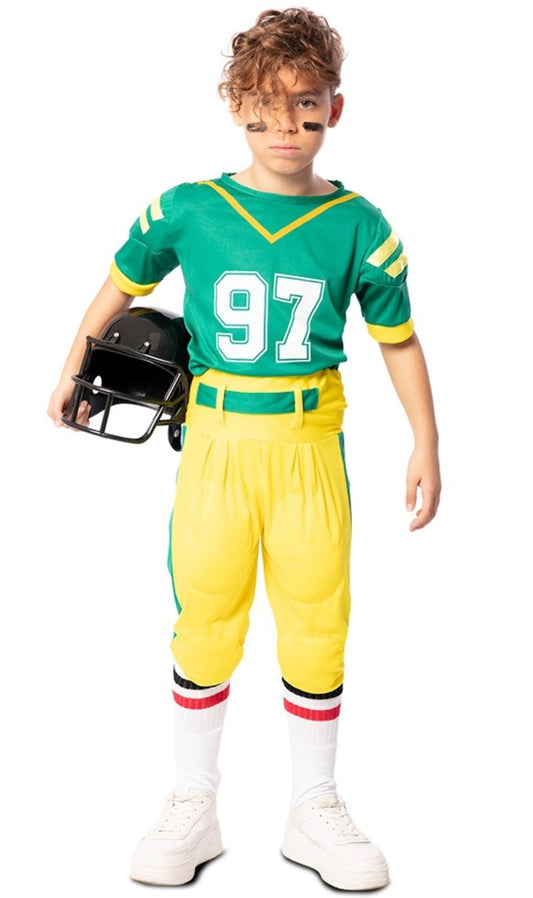 Disfraz de Jugador Rugby Verde para niño I Don Disfraz