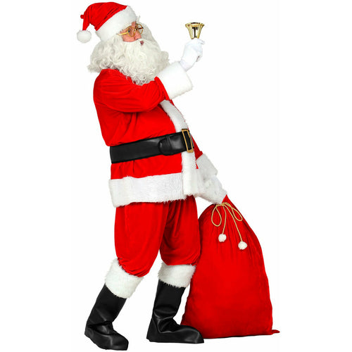 Set De Disfraz De Papá Noel – 7 Piezas Para Hombre Con Barba, Cinturón Y Botas
