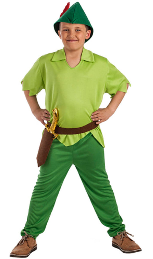 Disfraz de Peter Pan Verde para niño I Don Disfraz