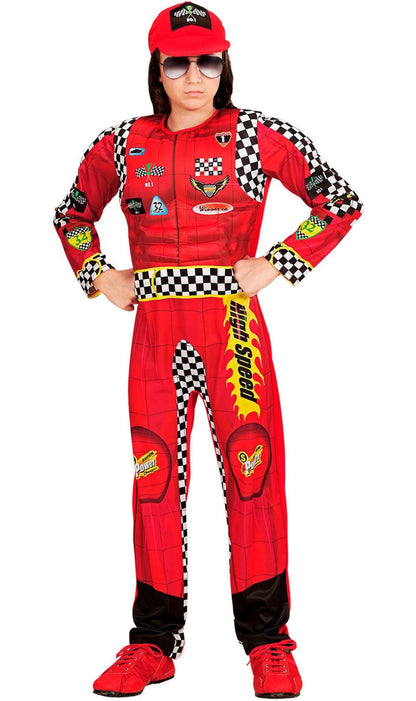 Disfraz de Piloto Fórmula 1 Rojo infantil I Don Disfraz