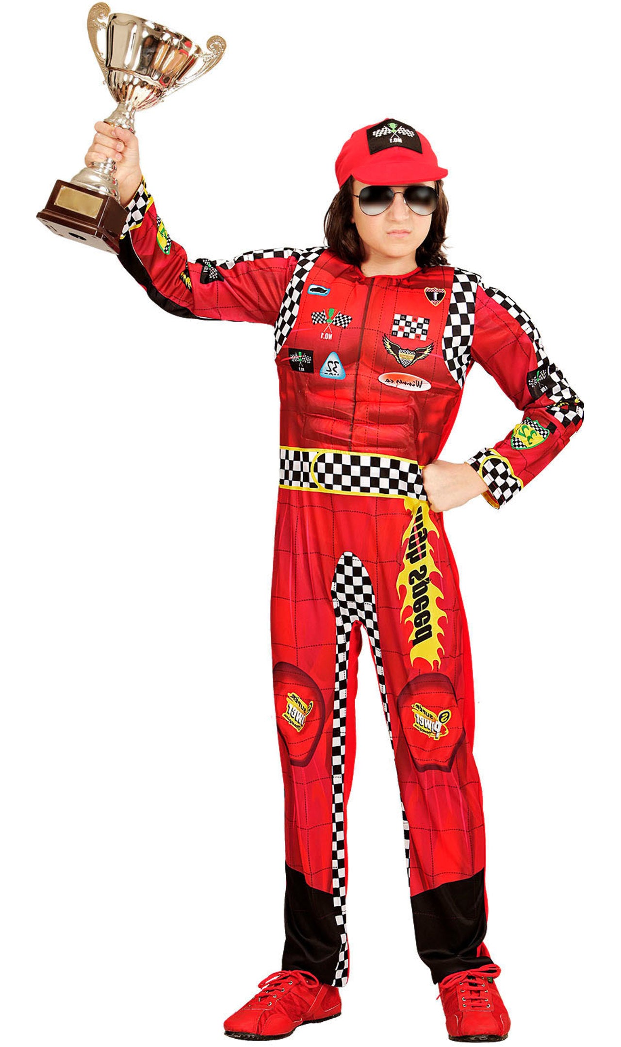 Disfraz de Piloto Fórmula 1 Rojo infantil I Don Disfraz