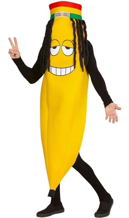 Disfraz de Plátano Rastafari para adulto I Don Disfraz