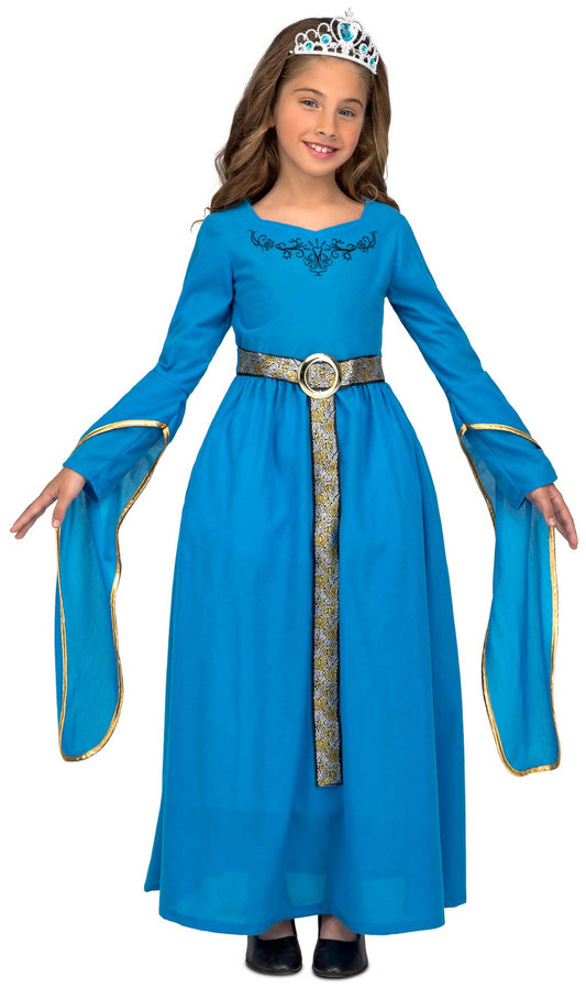 Disfraz de Princesa Medieval Azul para niña I Don Disfraz
