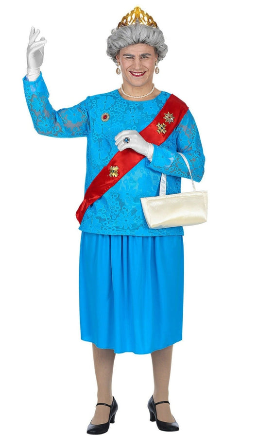 Disfraz de Reina Isabel II para hombre I Don Disfraz