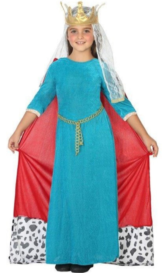Disfraz de Reina Medieval Capa para niña I Don Disfraz