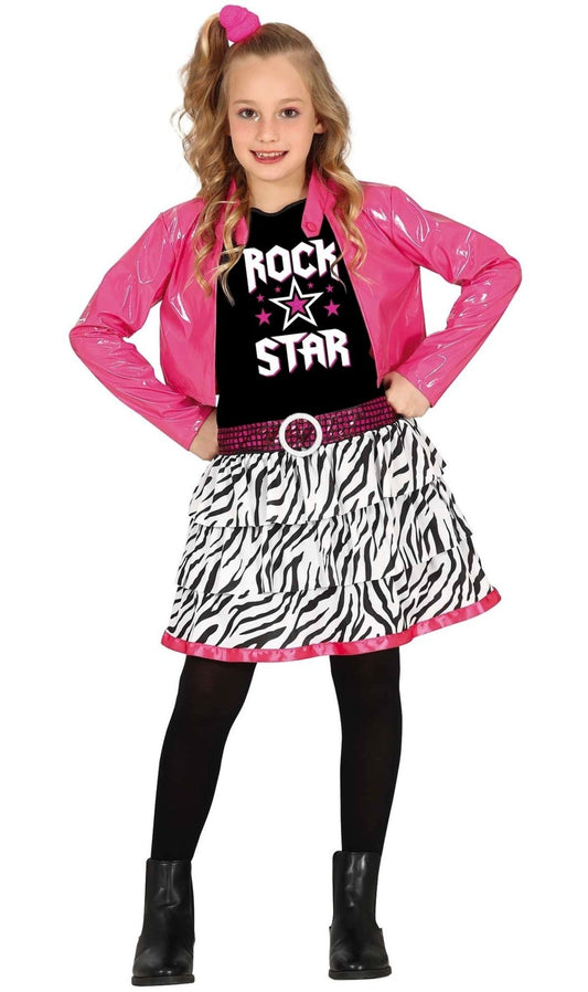 Disfraz de Rock Star Cebra para niña I Don Disfraz