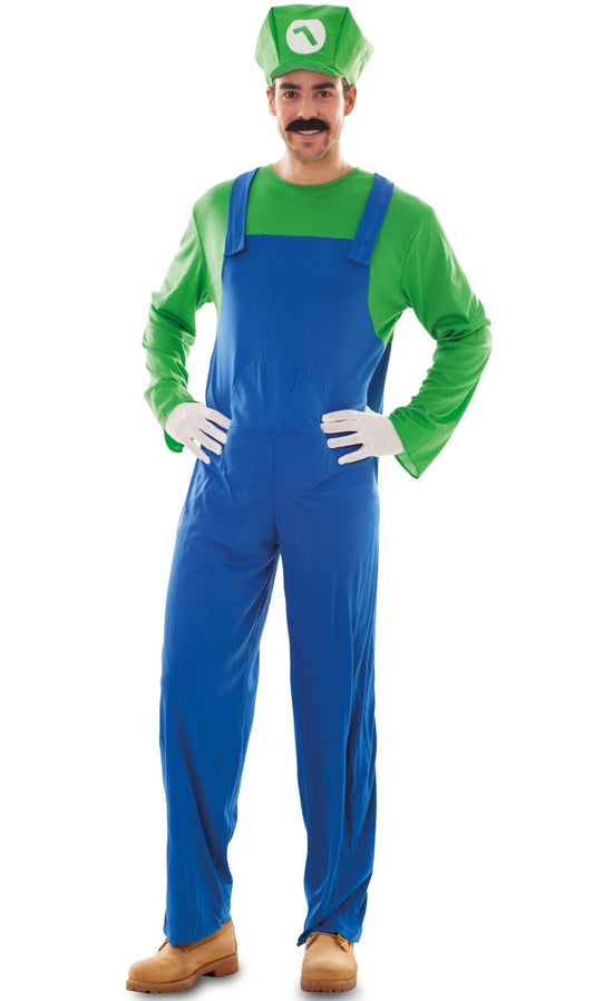 Disfraz de Super Luigi Verde para hombre I Don Disfraz