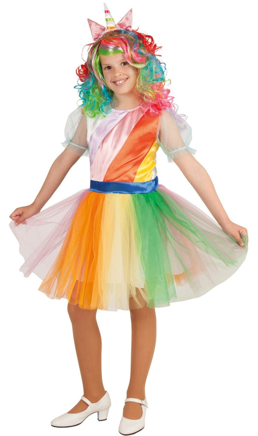 Disfraz de Unicornio Multicolor para niña I Don Disfraz