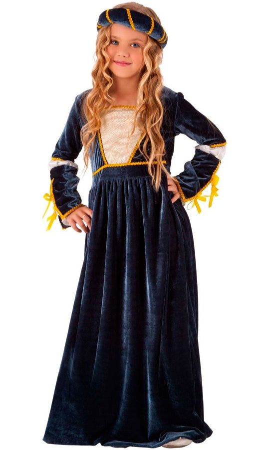 Disfraz de Dama Medieval Linda para infantil