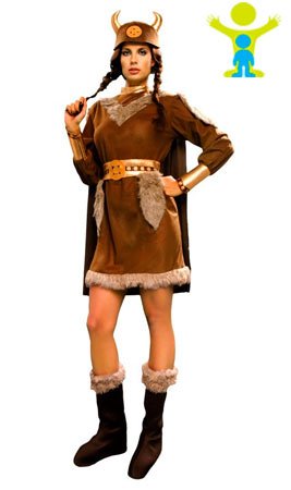Disfraz de Vikinga Halldora para mujer adulta