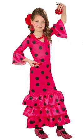 Disfraz de Andaluza Triana Rosa para niña I Don Disfraz