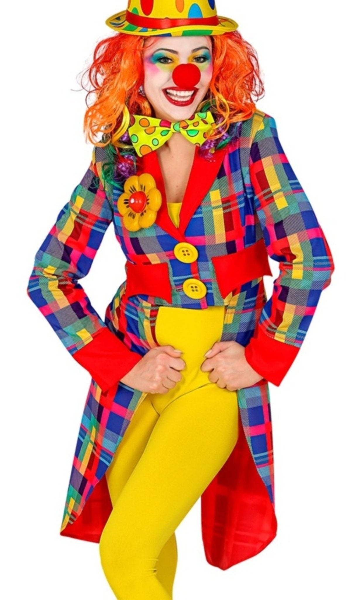 Disfraz de payaso pintor multicolor mujer