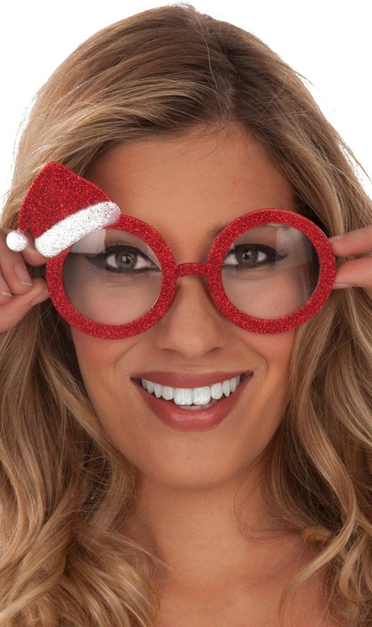 Gafas de Papá Noel Purpurina