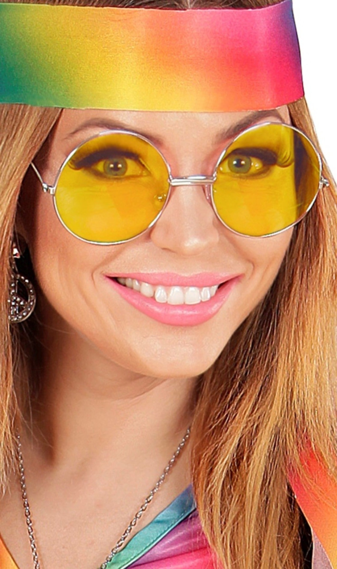 Gafas Redondas Amarillas Grandes para adulto