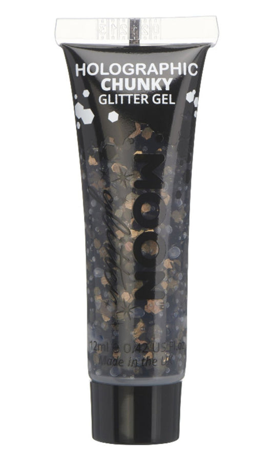 Glitter en Gel Negra Holográfica