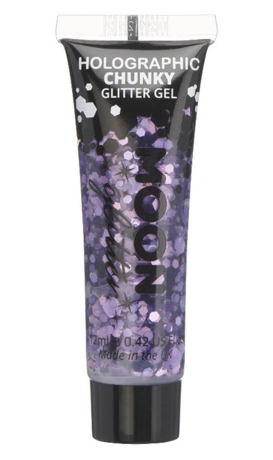 Glitter en Gel Púrpura Holográfica