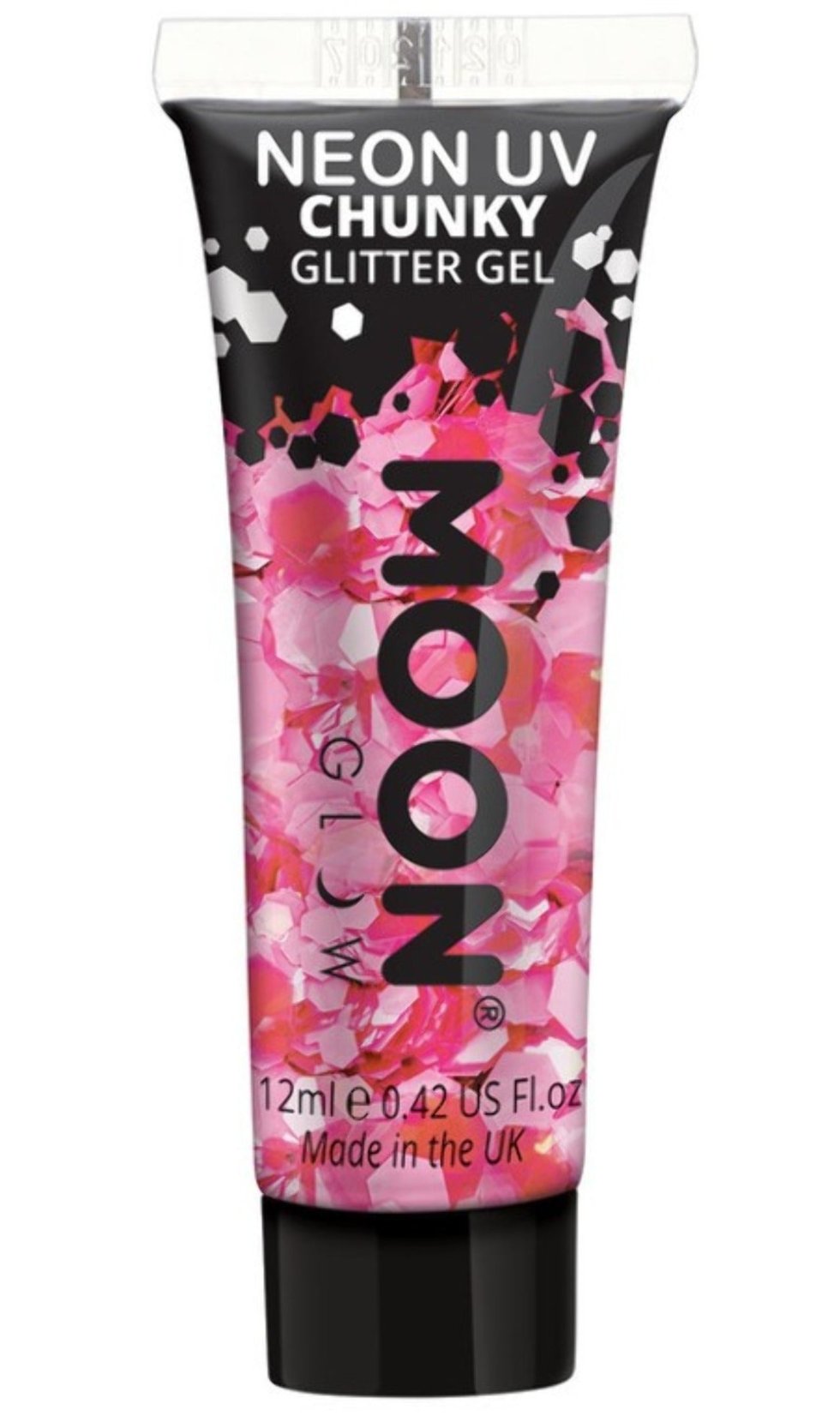 Glitter en Gel Rosa Neón UV