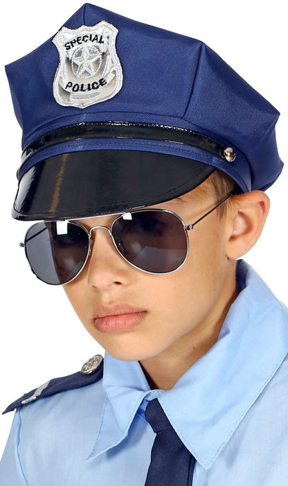 Gorra de Policía Azul infantil
