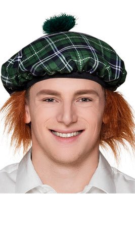 Gorra Escocés Verde con Pelo