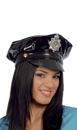 Gorra policía negra: Accesorios,y disfraces originales baratos - Vegaoo