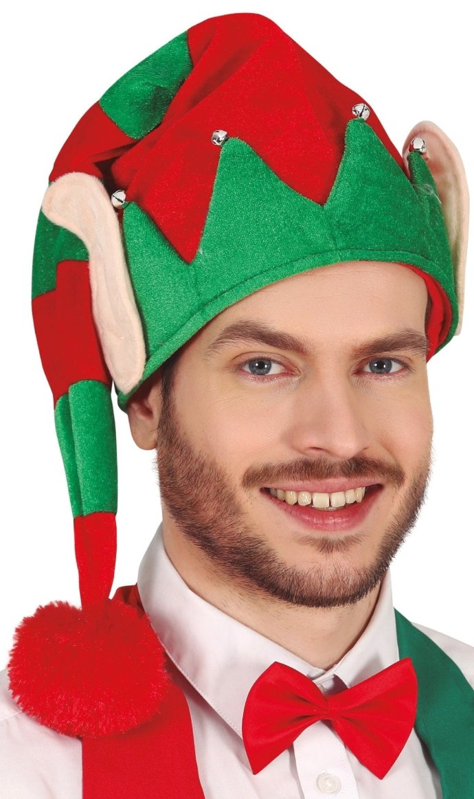 Gorro de Elfo Bicolor con Orejas