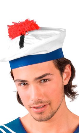 Gorro Marinero Pompón Rojo