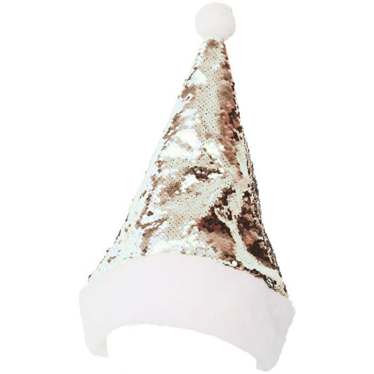 Gorro de Papá Noel Oro y Plata