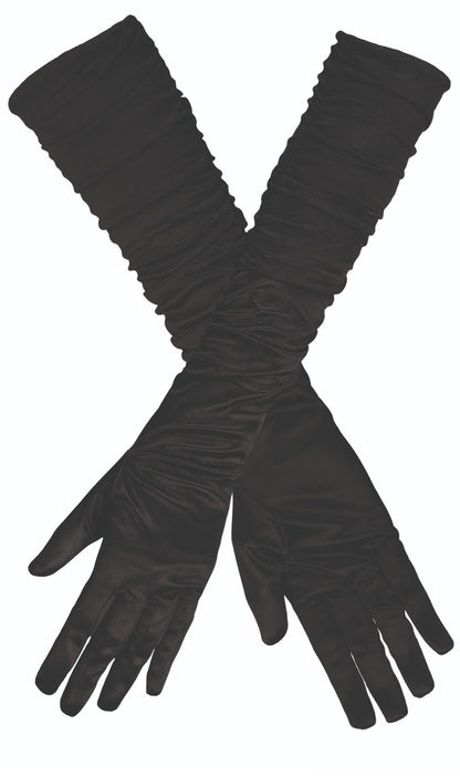 Guantes Negros Drapeados