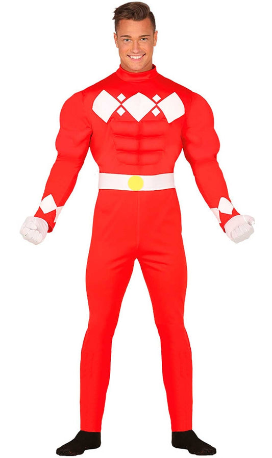 Disfraz de Guerrero Rojo Musculoso adulto I Don Disfraz