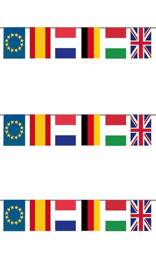 Guirnalda de Banderines Internacionales Plástico