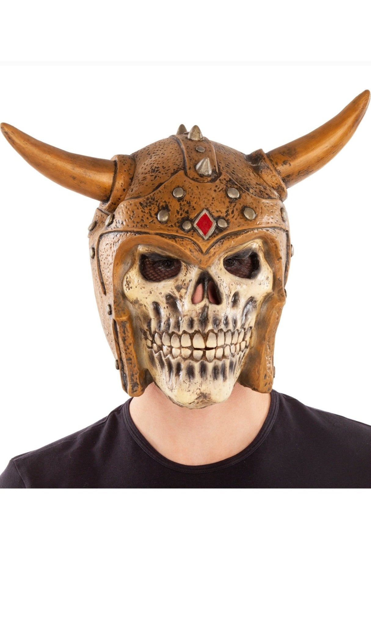 Máscara de látex Calavera Vikinga