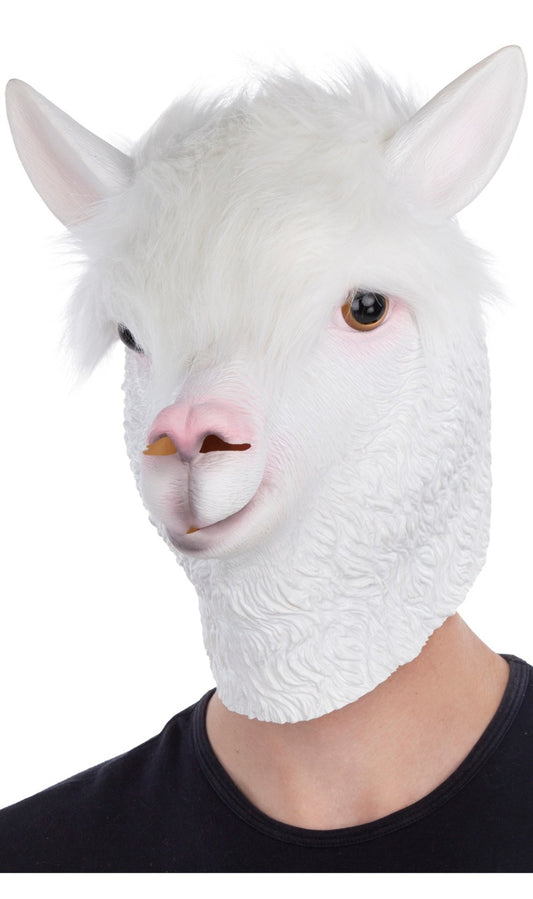 Máscara de látex de Alpaca Blanca