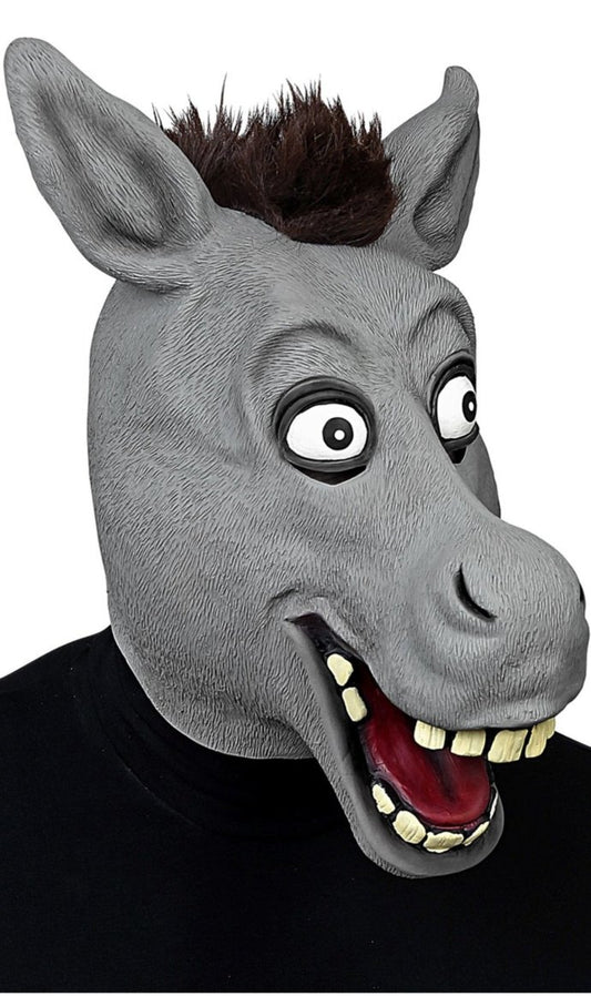 Máscara de látex de Burro Gris