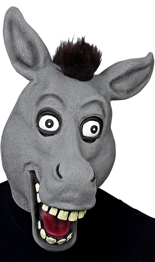 Máscara de látex de Burro Gris