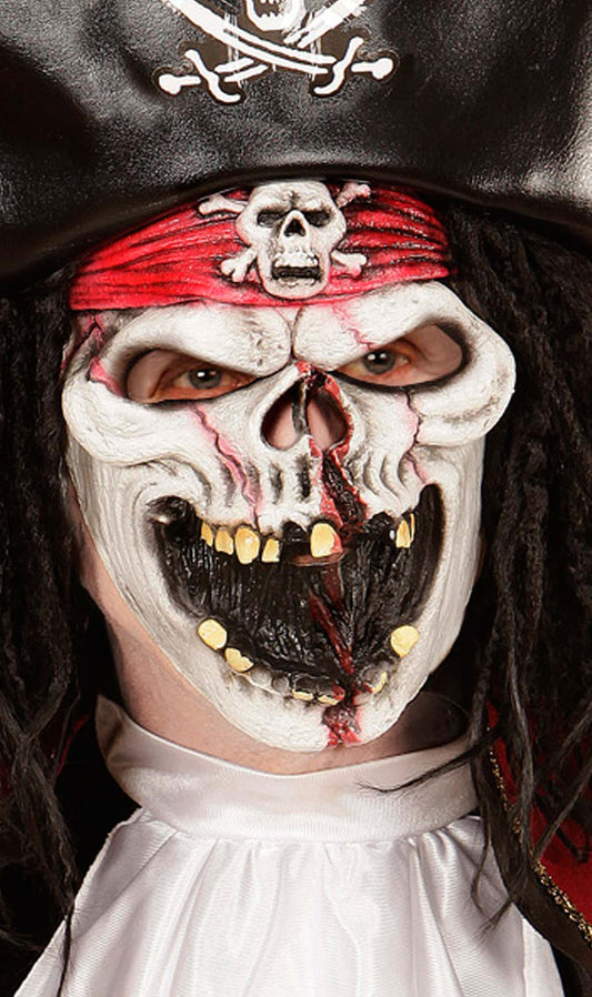 Máscara de látex Pirata Fantasma infantil
