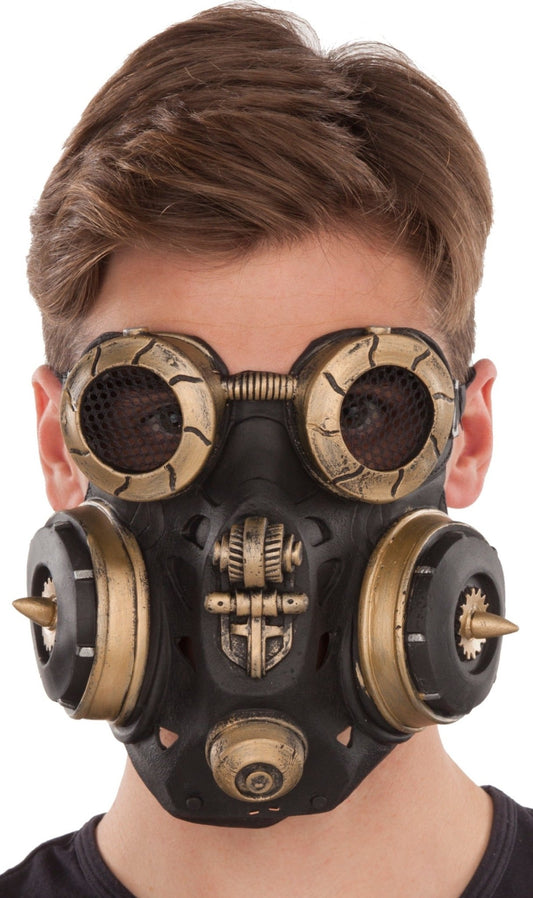 Máscara de látex Steampunk Antigás