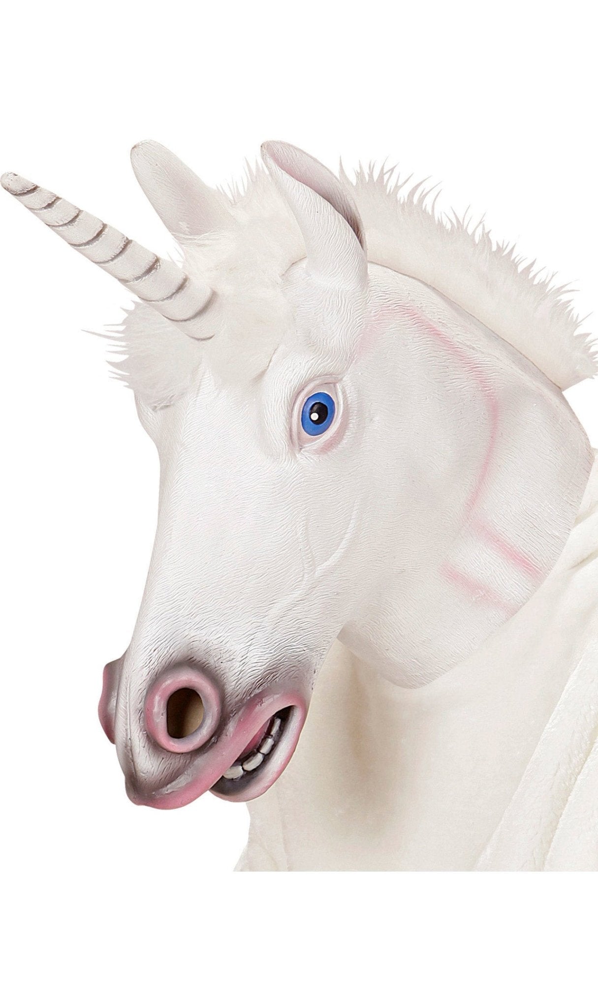 Máscara de látex Unicornio Blanco