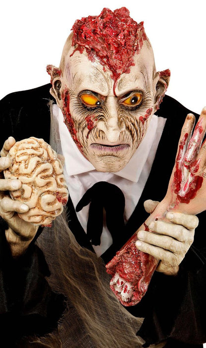 Máscara de látex Zombie Sesos