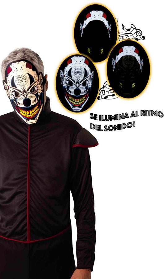 Máscara de Payaso Luz Interactiva